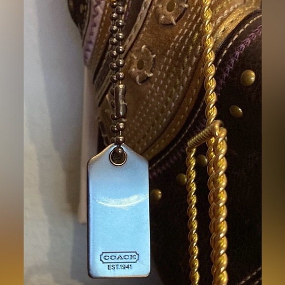 Coach Y2K Gunmetal Hang Tag with Original Ball Chain - Picture 3 of 4